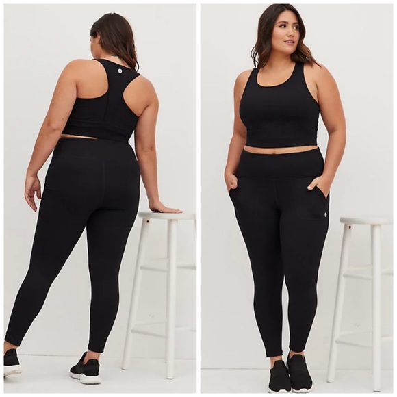 Torrid Black Full length Active Performance Core Legging With Trouser Pockets 3X - Picture 13 of 14